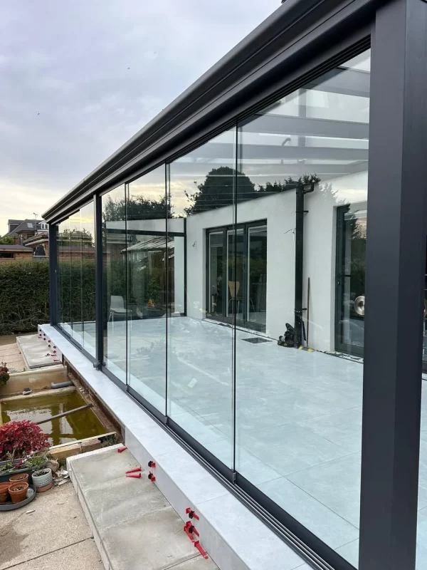 Skyline Aluminium Glass Sun Room Veranda Black - Image 4