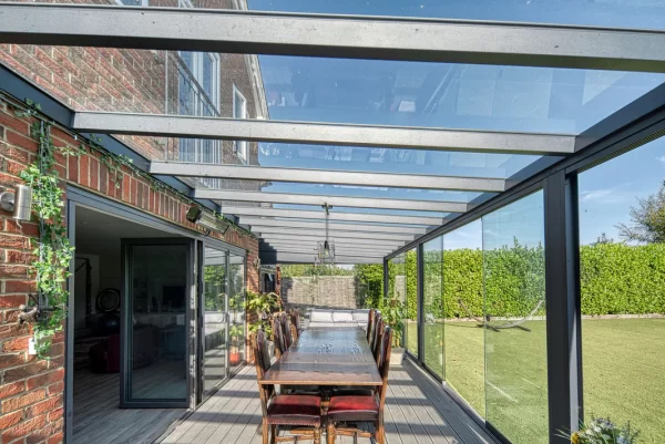 Skyline Aluminium Glass Sun Room Veranda Black - Image 11