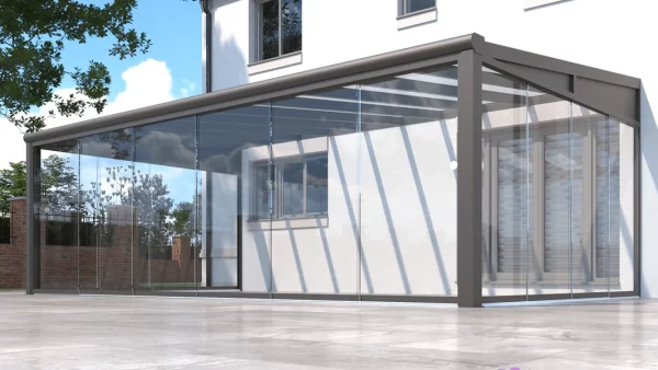Skyline Aluminium Glass Sun Room Veranda Black - Image 8
