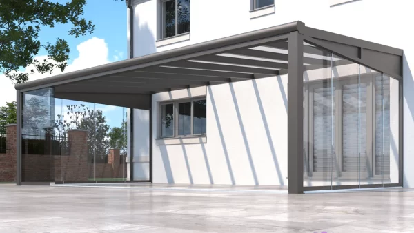 Skyline Aluminium Glass Sun Room Veranda Black - Image 10