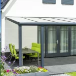 Deponti Bosco Aluminium Pergola Veranda Wall Mounted Optional Glass Sliding doors