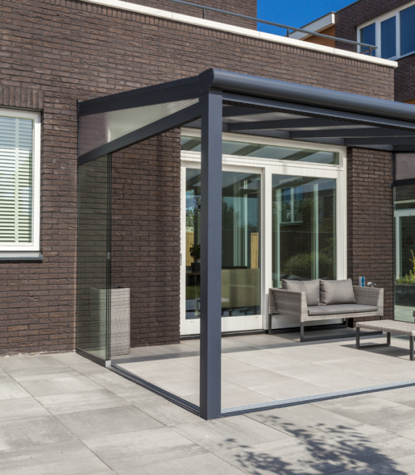 Deponti Bosco Aluminium Pergola Veranda Wall Mounted