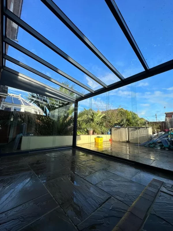 Skyline Aluminium Glass Sun Room Veranda Black - Image 5