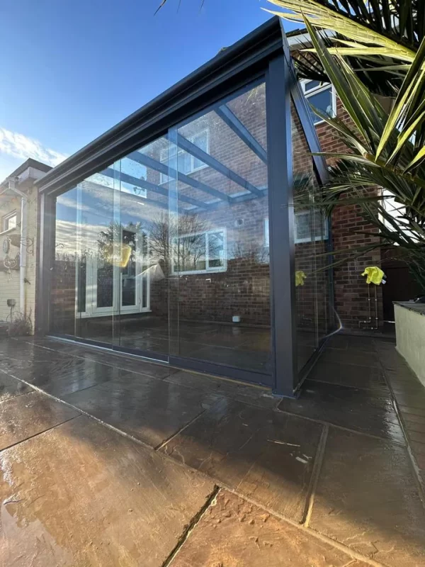 Skyline Aluminium Glass Sun Room Veranda Black - Image 2
