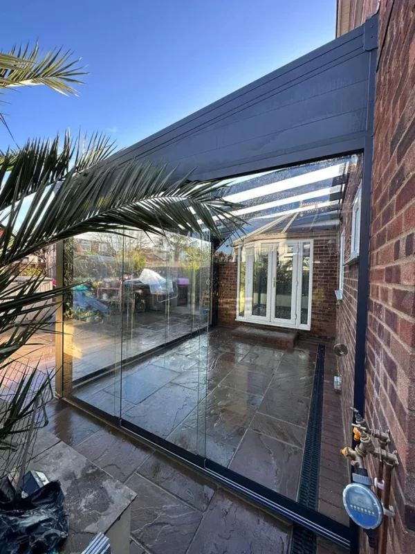 Skyline Aluminium Glass Sun Room Veranda Black - Image 3