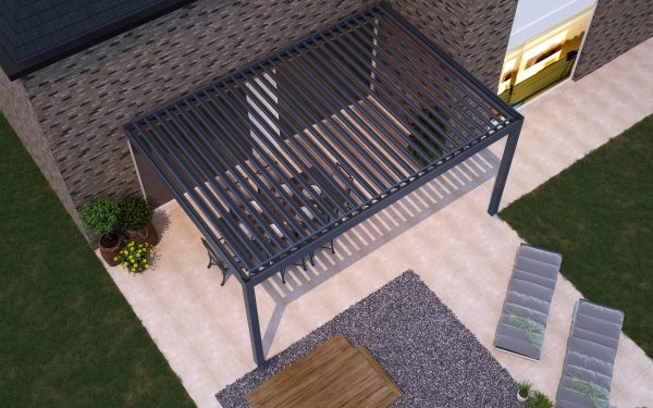 Pinela Aluminium Pergola Motorised Louvred Pergola - Image 4