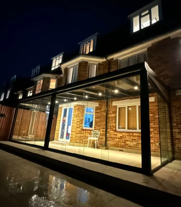 Skyline Aluminium Glass Sun Room Veranda Black